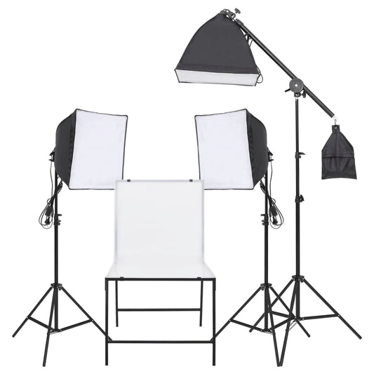 Kit iluminação de estúdio fotográfico com mesa