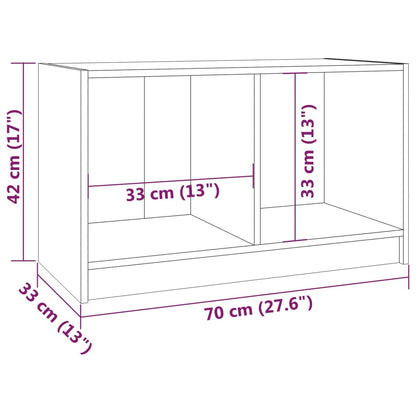 Móvel de TV 70x33x42 cm pinho maciço castanho mel