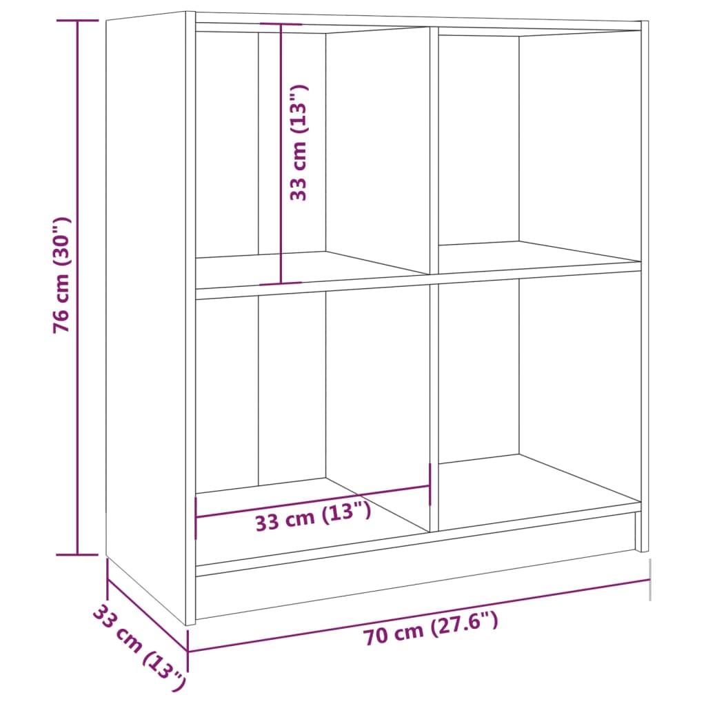 Aparador pinho maciço 70x33x76 cm branco