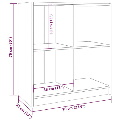 Aparador pinho maciço 70x33x76 cm branco