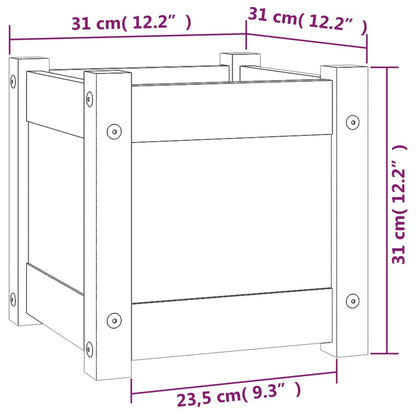 Vasos/floreiras de jardim 2 pcs 31x31x31 cm pinho maciço