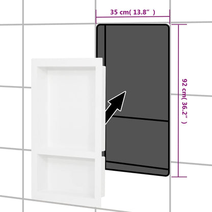 Habitáculo chuveiro c/ 2 compartim. 41x69x9 cm branco brilhante