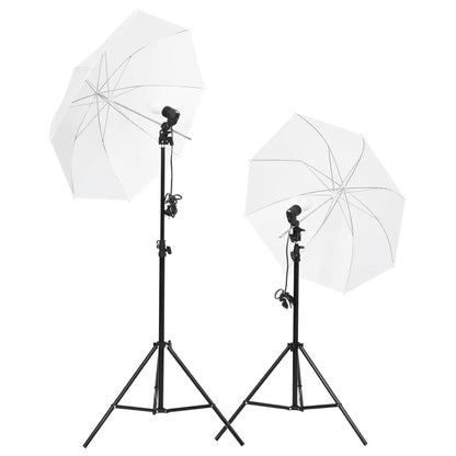 Kit de estúdio fotográfico com conjunto de iluminação e fundo