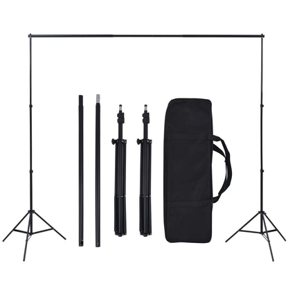 Kit de estúdio fotográfico com conjunto de iluminação e fundo