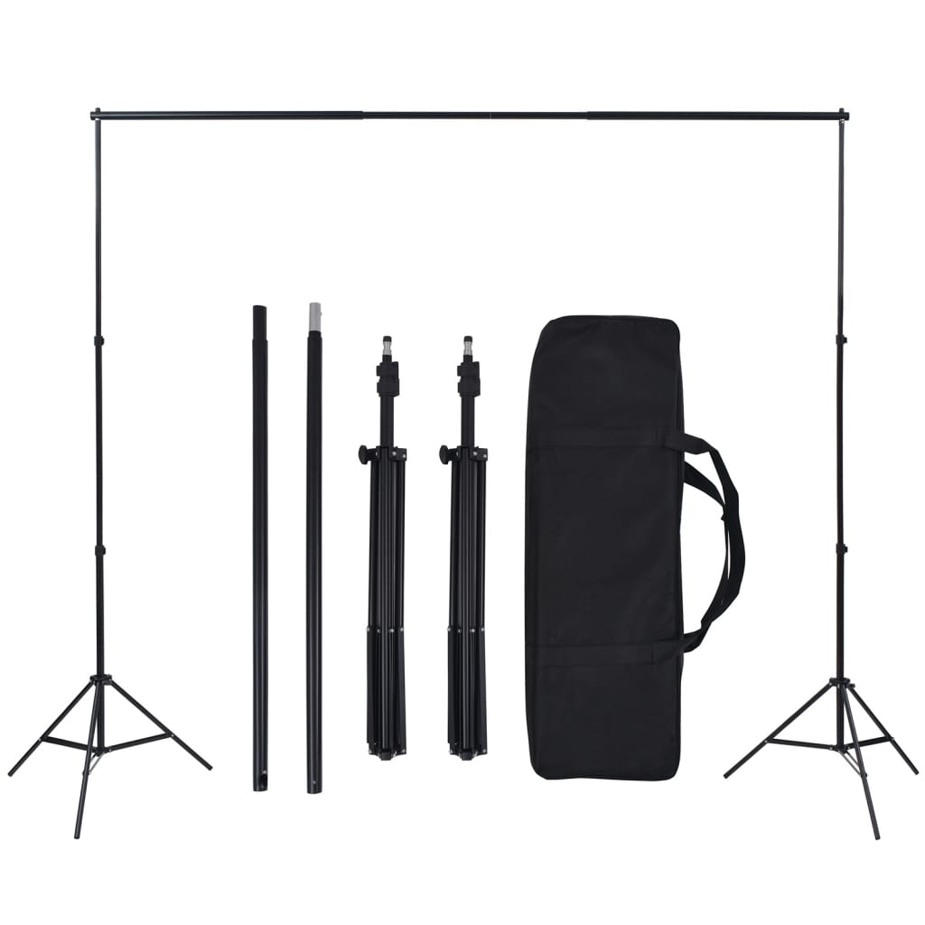 Kit de estúdio fotografia com softbox de iluminação e fundos