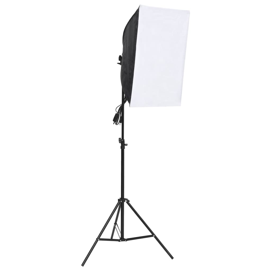 Kit de estúdio fotografia com softbox de iluminação e fundos