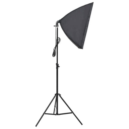 Kit de estúdio fotografia com softbox de iluminação e fundos