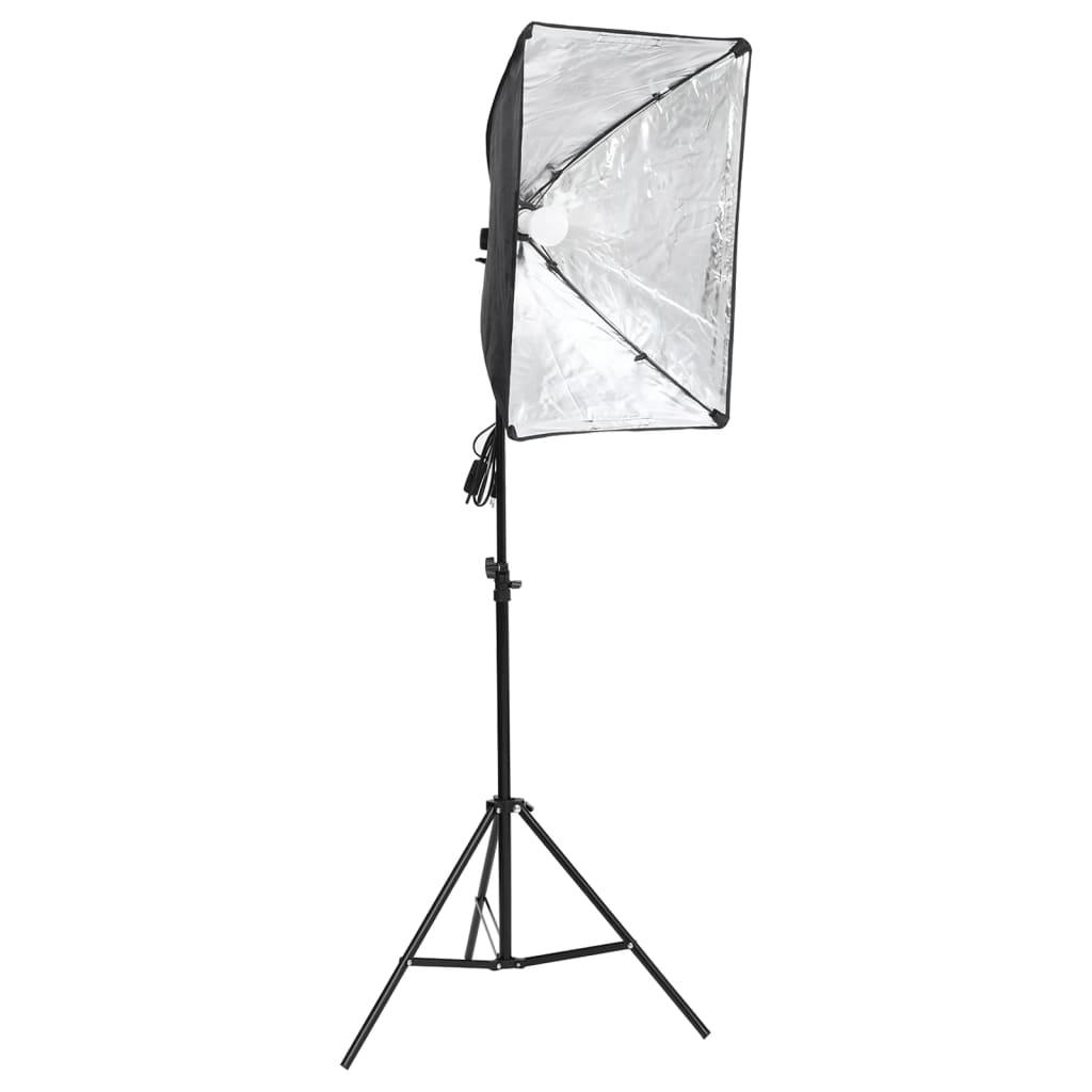 Kit de estúdio fotografia com softbox de iluminação e fundos