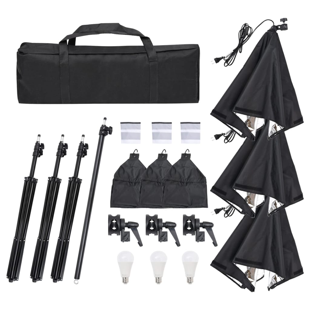 Kit de estúdio fotográfico com conjunto de iluminação