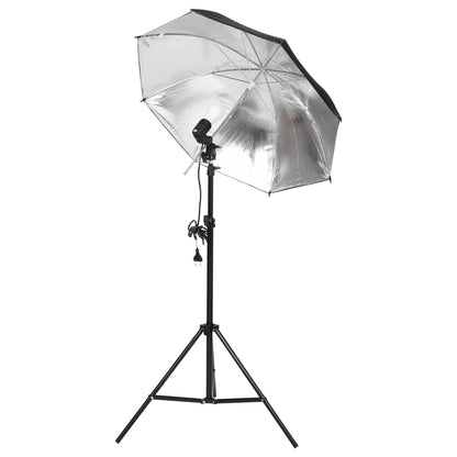 Kit de estúdio fotográfico com conjunto de iluminação e fundo