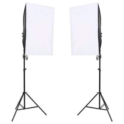 Kit de estúdio fotográfico com conjunto de iluminação e fundo