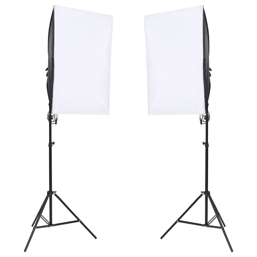 Kit de estúdio fotográfico com conjunto de iluminação e fundo