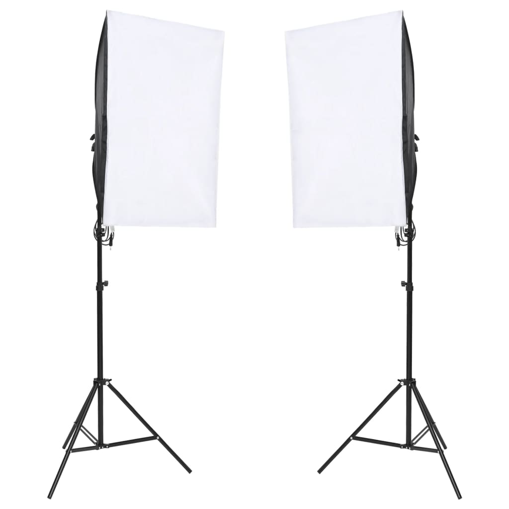 Kit de estúdio fotográfico com conjunto de iluminação e fundo