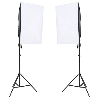 Kit de estúdio fotográfico com conjunto de iluminação e fundo