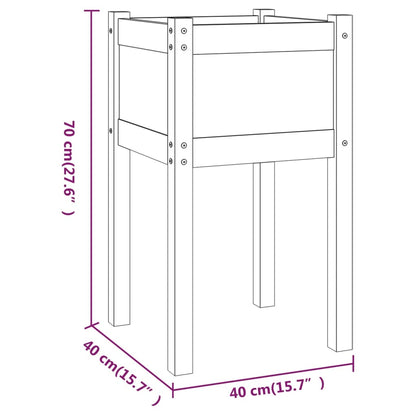 Vasos/floreiras de jardim 2 pcs 40x40x70 cm cm pinho maciço