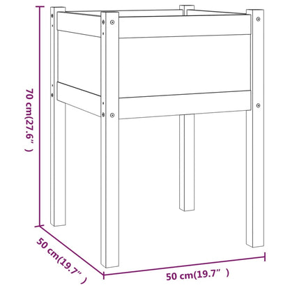 Vasos/floreiras de jardim 2 pcs 50x50x70 cm pinho maciço