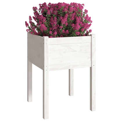 Vaso/floreira de jardim 2 pcs 50x50x70 cm pinho maciço branco