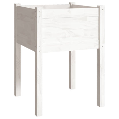 Vaso/floreira de jardim 2 pcs 50x50x70 cm pinho maciço branco