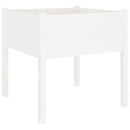 Vaso/floreira de jardim 2 pcs 70x70x70 cm pinho maciço branco