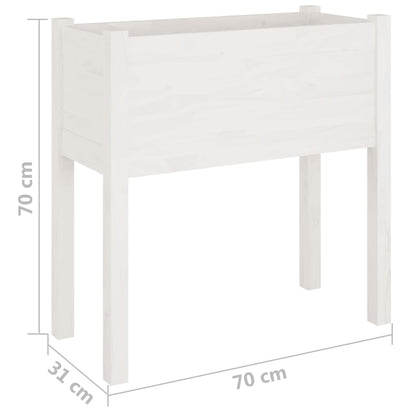 Vasos/floreiras de jardim 2 pcs 70x31x70 cm pinho maciço branco