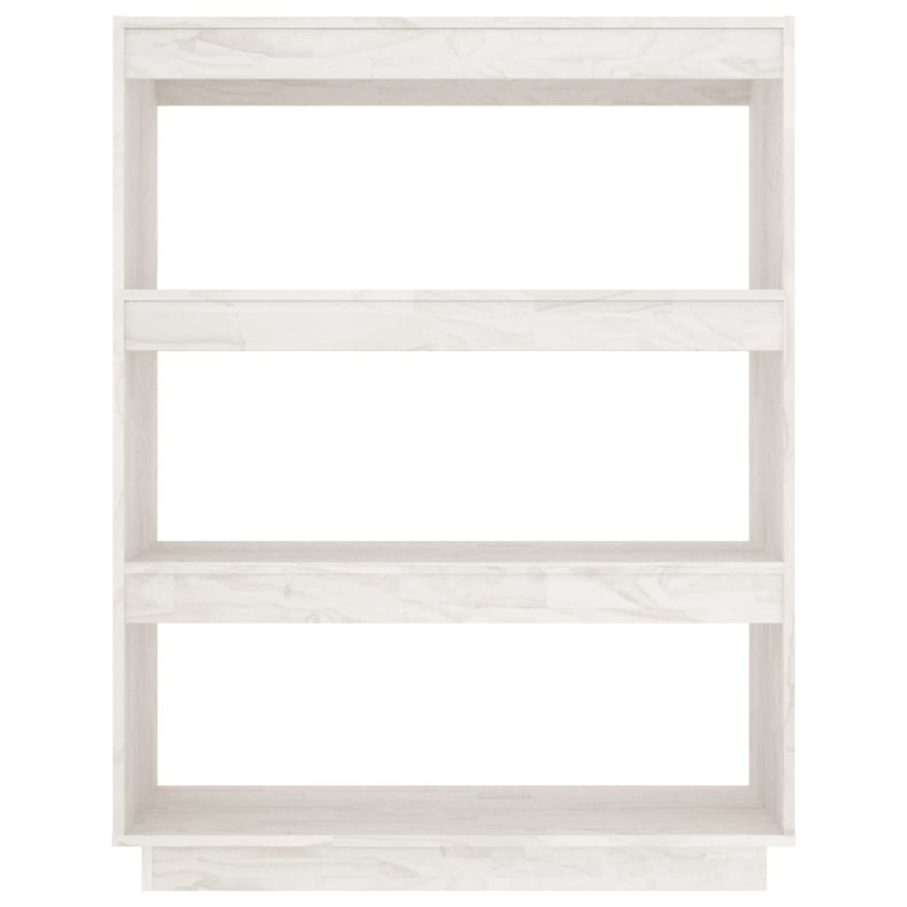 Estante/divisória 80x35x103 cm pinho maciço branco