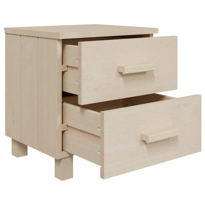 Mesas cabeceira 2pcs HAMAR 40x35x44,5 pinho maciço castanho-mel