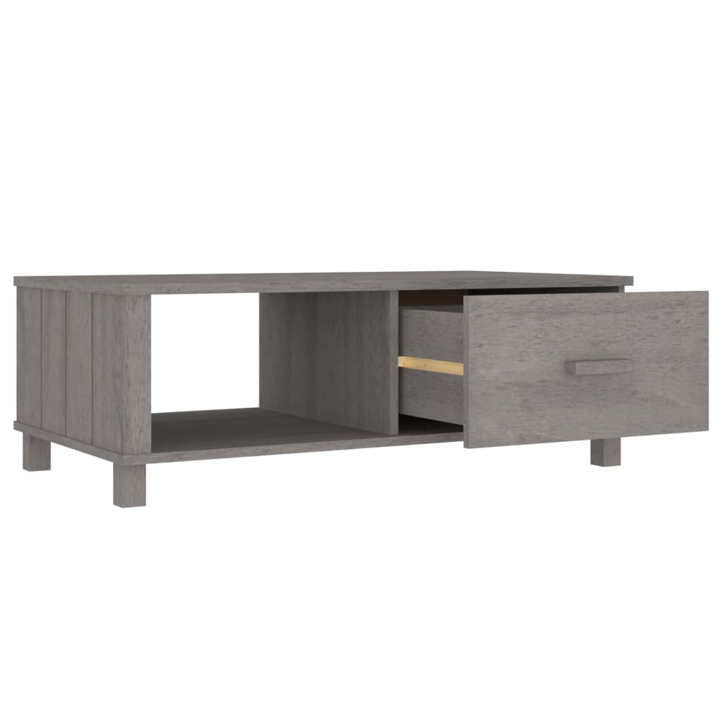 Mesa de centro HAMAR 100x55x35 cm pinho maciço cinza-claro