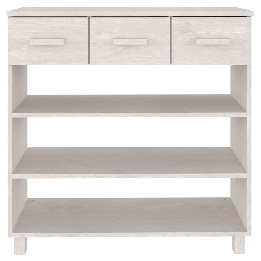 Mesa consola HAMAR 90x35x90 cm pinho maciço branco