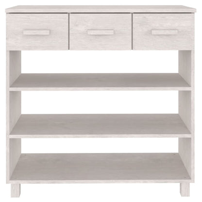 Mesa consola HAMAR 90x35x90 cm pinho maciço branco