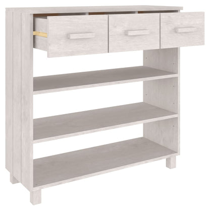 Mesa consola HAMAR 90x35x90 cm pinho maciço branco