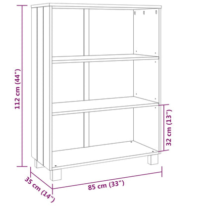 Estante para livros 85x35x112 cm pinho maciço castanho-mel