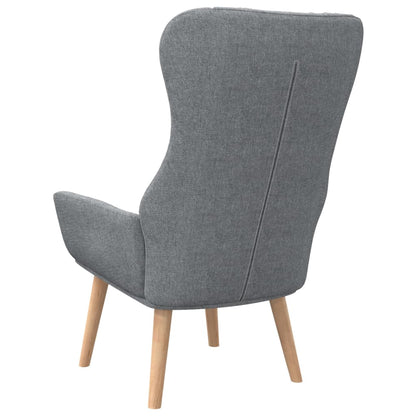 Poltrona Kalani WingBack em Tecido - Cinzento-Claro - Design Nórdico