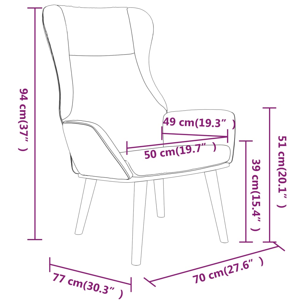 Poltrona Kalani WingBack em Tecido - Cinzento-Escuro - Design Nórdico