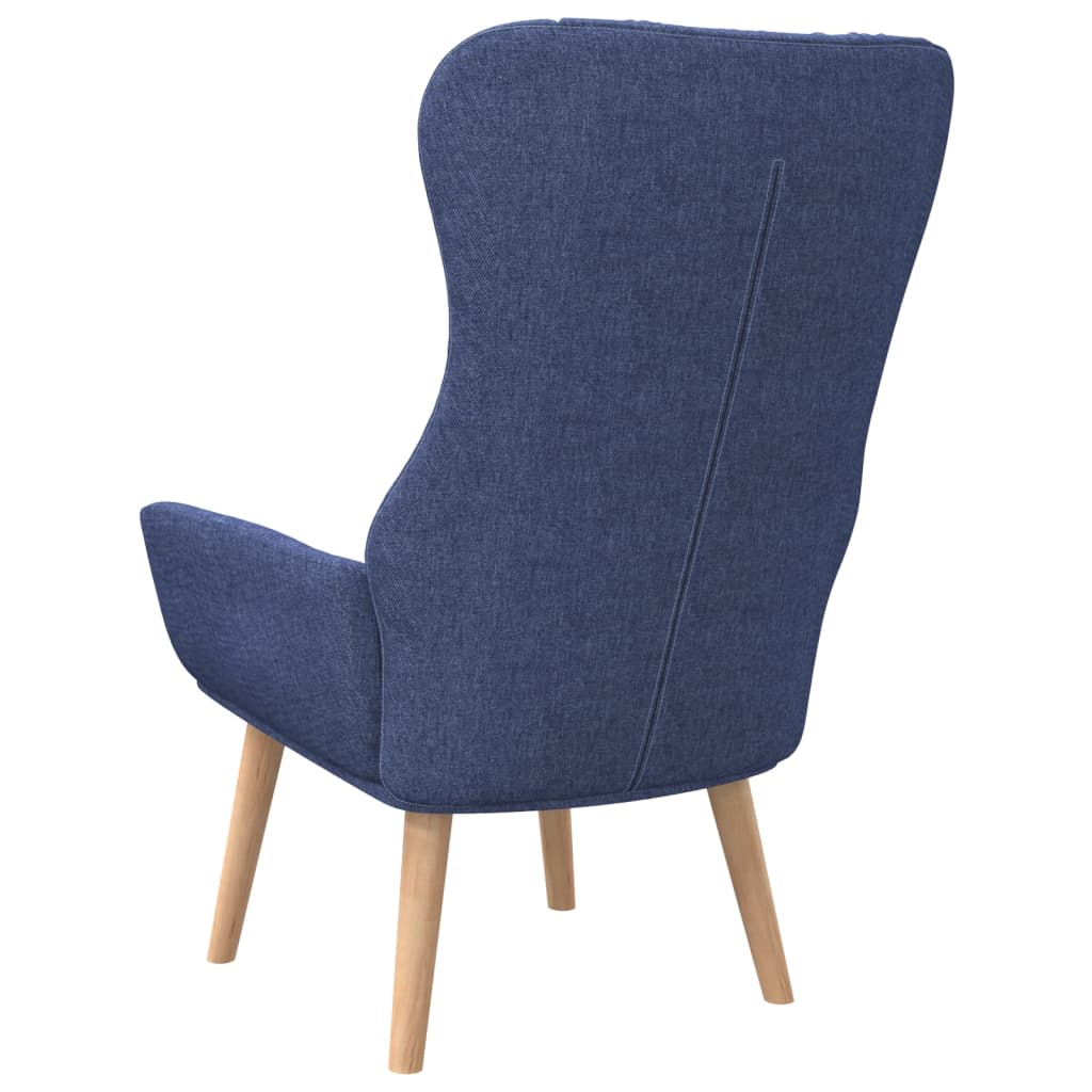 Poltrona Kalani WingBack em Tecido - Azul - Design Nórdico