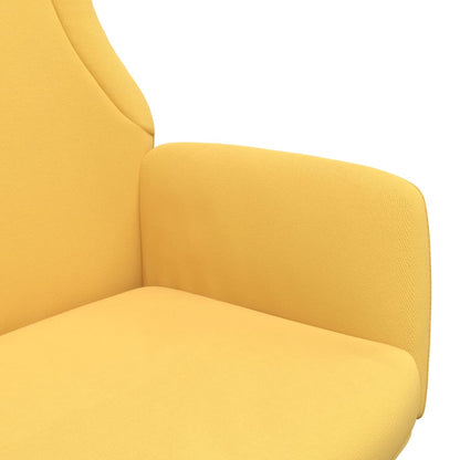 Poltrona Kalani WingBack em Tecido - Amarelo Mostarda - Design Nórdico