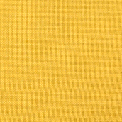 Apoio pés 45x29,5x35cm tecido/couro artificial amarelo mostarda