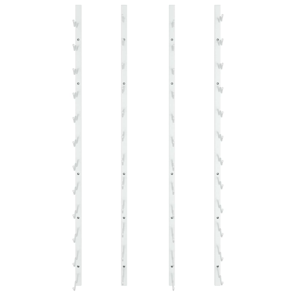 Garrafeira de parede para 24 garrafas 2 pcs ferro branco