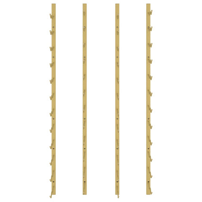 Garrafeira de parede para 24 garrafas 2 pcs ferro dourado