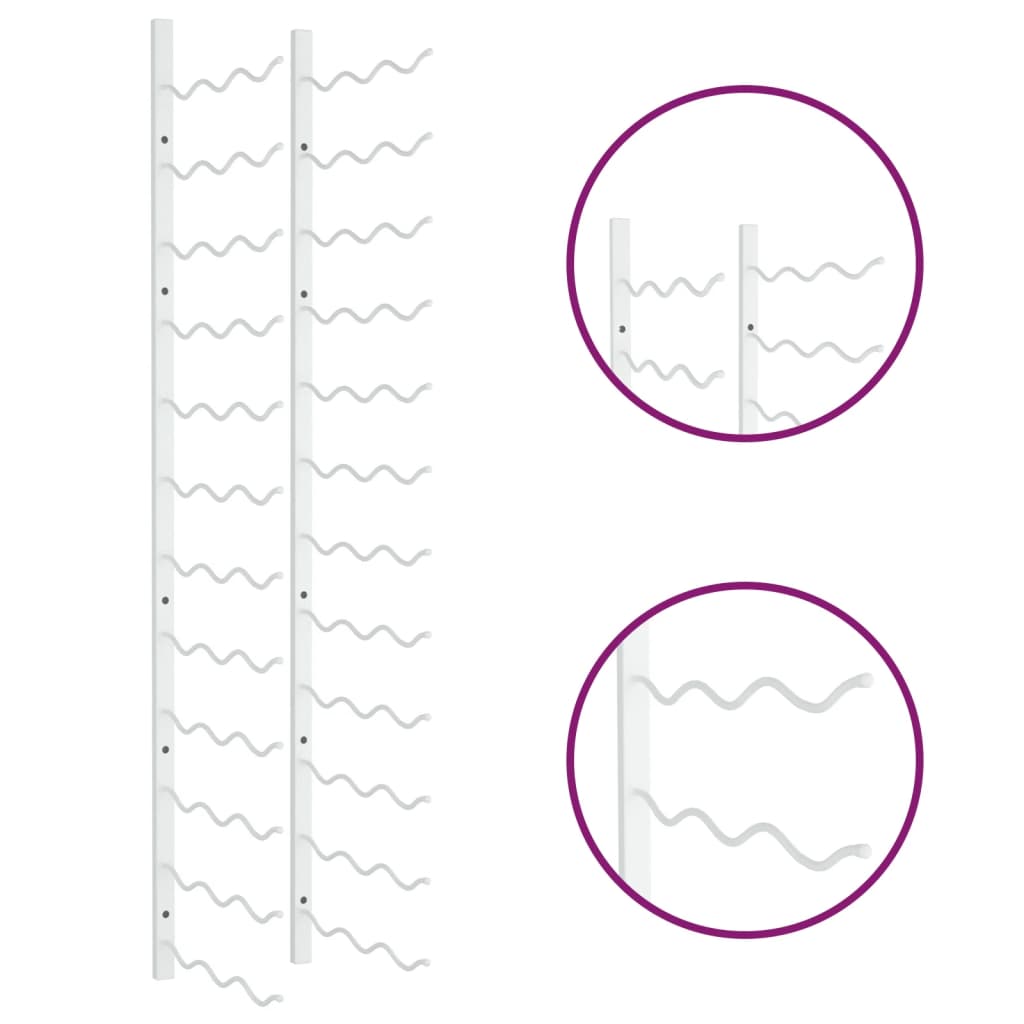 Garrafeira de parede para 36 garrafas ferro branco