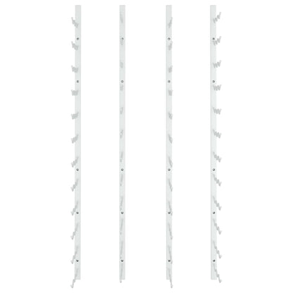 Garrafeira de parede para 36 garrafas 2 pcs ferro branco