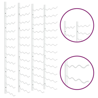 Garrafeira de parede para 36 garrafas 2 pcs ferro branco