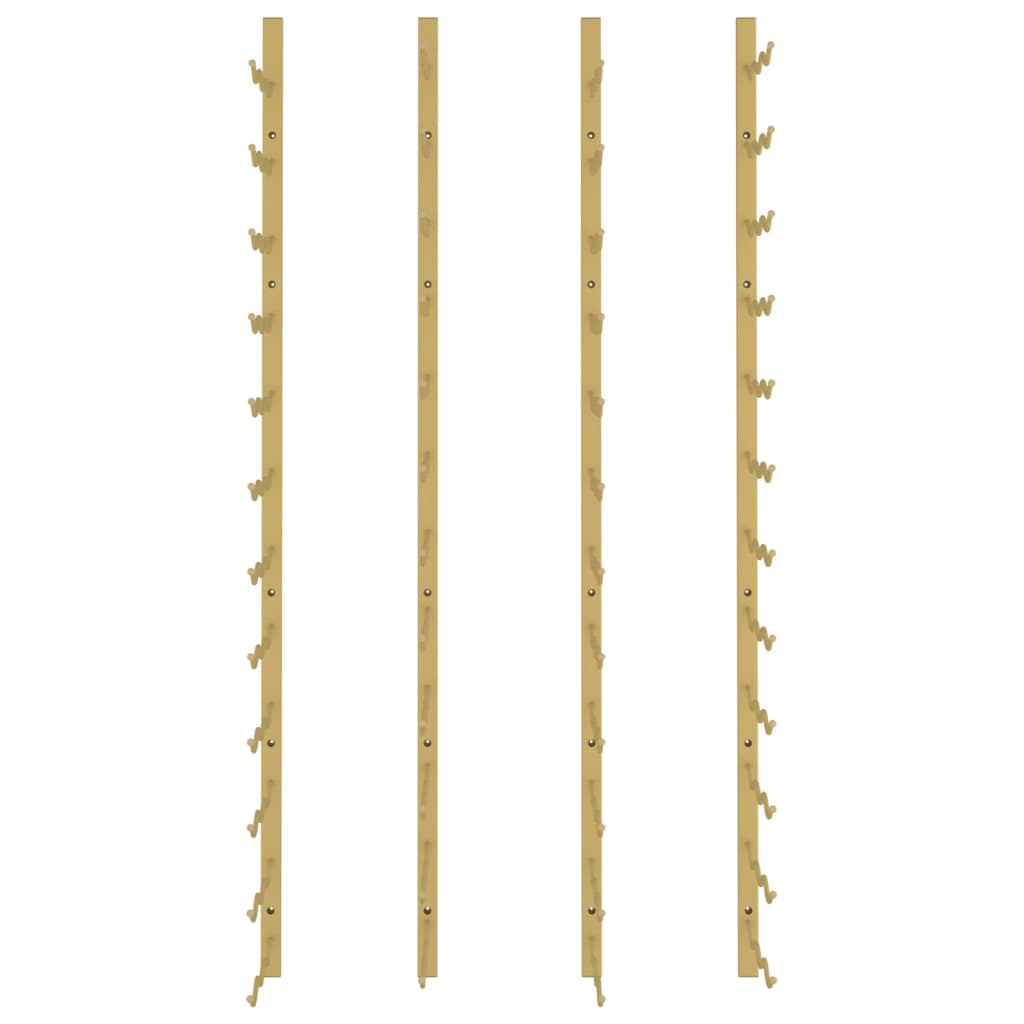 Garrafeira de parede para 36 garrafas 2 pcs ferro dourado