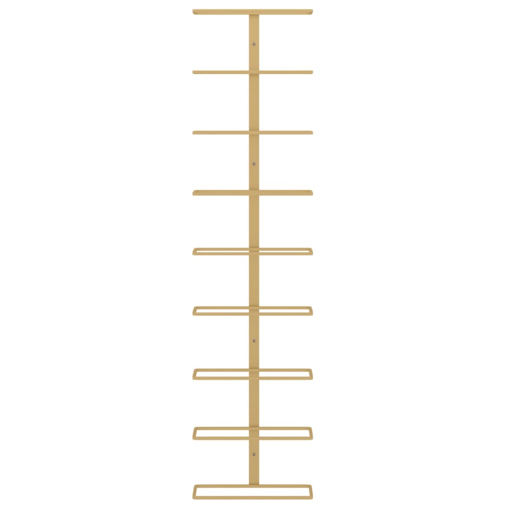 Garrafeira de parede para 9 garrafas ferro dourado