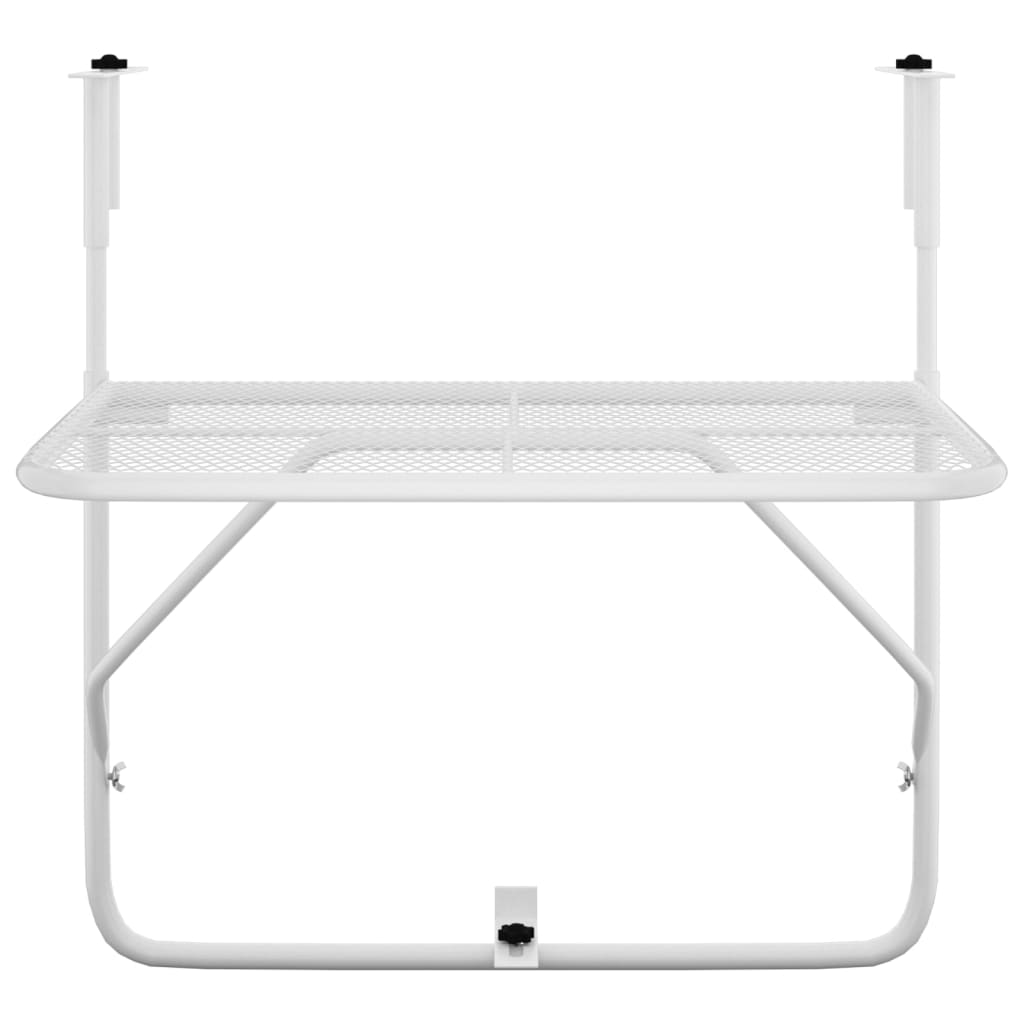 Mesa para varanda 60x40 cm aço branco