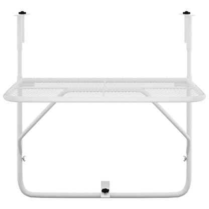 Mesa para varanda 60x40 cm aço branco