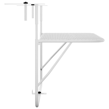 Mesa para varanda 60x40 cm aço branco