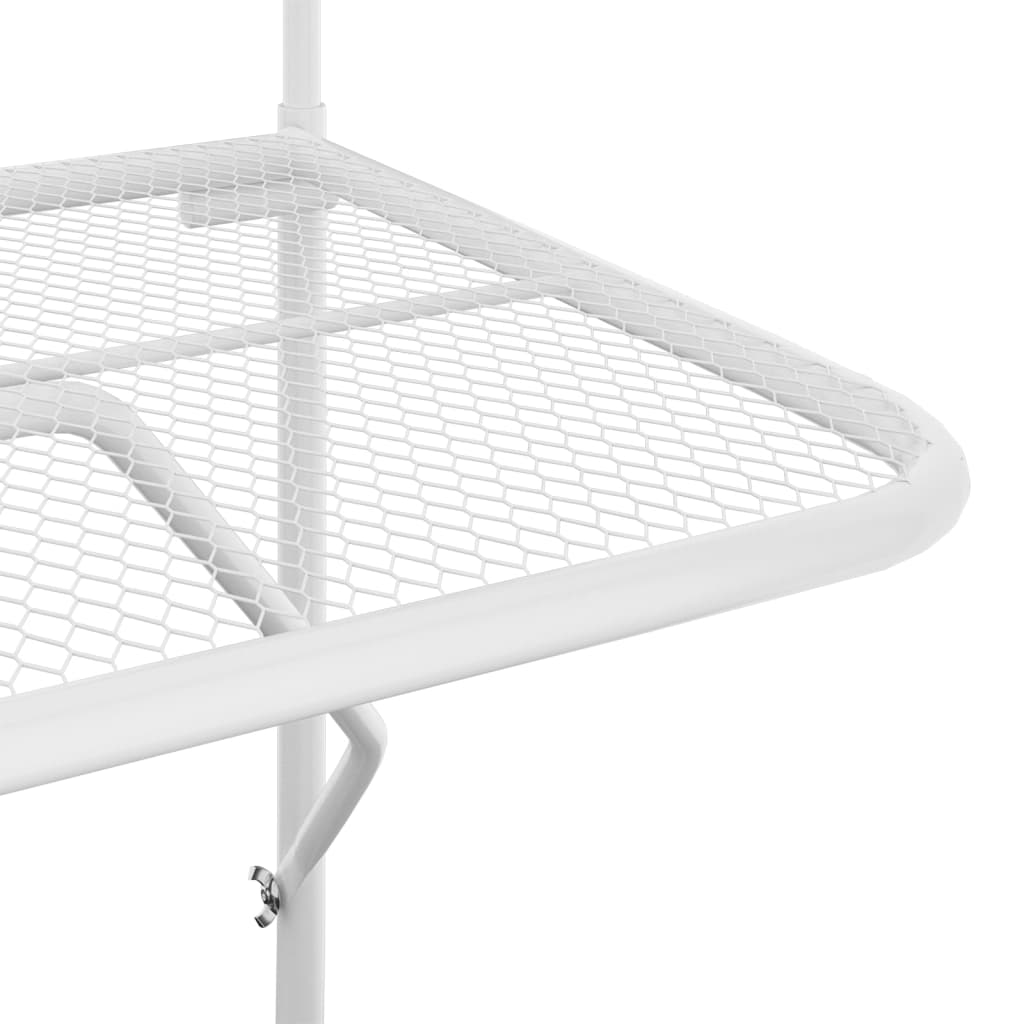 Mesa para varanda 60x40 cm aço branco