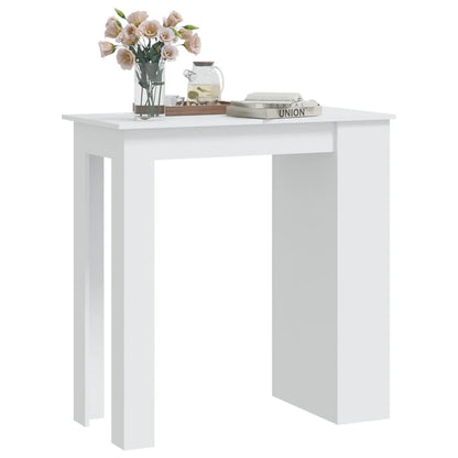 Mesa de Bar Amber com 3 Prateleiras de 102 cm - Branco - Design Moderno