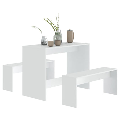 3 pcs conjunto de jantar contraplacado branco