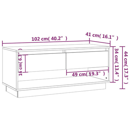 Móvel de TV 102x41x44 cm aglomerado cinzento cimento